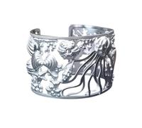 Goowafur Sea Bracelets for Women - Opening Bracelet Bangle | Stylish Wide Cuff Bangle for Wives Mothers, Decorative Wrist Charm Jewelry