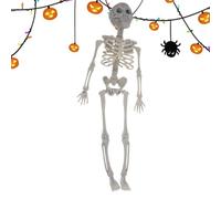 Goowafur Skeleton Action Figure,Indoor Posable Skeleton Full Body with Movable Joint - Figure for Halloween Props Spooky Party Decoration