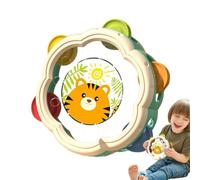 Goowafur Toddler Tambourine,Cute Fun Ring Jingles, Small Children's Percussion | Musical Educational Hand Instrument, Favors, Kids Games for Sensory Development