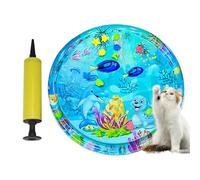 Goowafur Water Sensory Mat Cat | Water-Filled Cat Mat - Leakproof PVC Thickened Inflatable Cooling Pad with Pump for Dogs Animals Play Home
