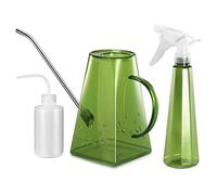 Goowin 1.4 L Watering Can for Indoor/Outdoor Plants, with Bonus 500 mL Spray Bottle & 250 mL Squeeze Bottle (Green)