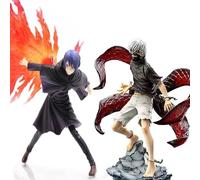 Gooyeh 2pcs Kaneki Ken Anime Figures Kaneki Ken and Kirishima Toka Action Figure PVC Statue Model Desktop Decoration Collection Gift Box 26cm