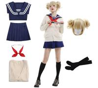 Gooyeh MHA Cosplay Toga Himiko Cosplay Costume School Girl Uniform MHA Toga Himiko JK Dress Anime Outfit Full Set for Halloween Party