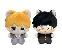 Gooyeh Mob Plush Pendent Reigen Anime Arataka Soft Figure Sofa Bedroom Cushion Pillow Home Decoration Birthday Gifts for Friend Familiy 12cm 2PCS