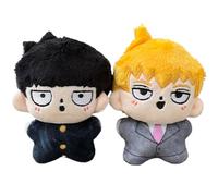 Gooyeh Mob Plush Reigen Arataka Anime Soft Figure Bedroom Cushion 20cm Cartoon Boy Bag Keychain Home Decoration Colletible 2PCS