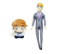 Gooyeh Reigen Arataka Plush Body Pillow 10+28cm Mob Figure Soft Stuffed Interesting Pendant Cushion Bag Decoration Collection Birthday Gifts 2PCS
