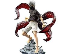 Gooyeh Tokyo Ghoul Figure Kaneki Ken Action Figure Anime Accessories Interchangeable Head Model PVC Anime Statue Gift Decoration Collectible Ornaments Red 23 cm