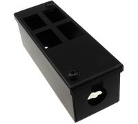kenable GOP/POD Metal Box with Vertical Cut Outs for 4 x 6C Outlets and 25mm Cable Entry