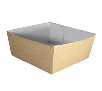 GoPak Kraft Paper Burger Tray 4inch - 1x500