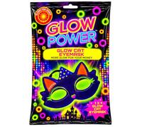 GOPAL SALES Gloow Power Glow Cat Eyemask, Glow in the Dark | Glows for Hours, Halloween Costume, Cat Design, Kids Dress-Up, 1 x Eyemask Included