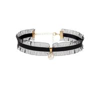 Gopbre Choker Necklaces for Women, Black Lace Velvet Leather Choker Necklace, Gothic Goth Punk Victorian Vintage Necklace, Heart Choker Necklaces, Lace, imitation pearl