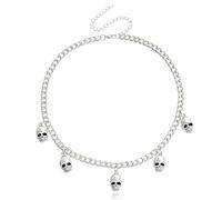Gopbrer Gothic Punk Black Choker Necklace for Women, Heart Butterfly Skull Star Cherry Chain Necklaces, Goth Punk Emo Grunge Accessories for Women, Metal, No Gemstone