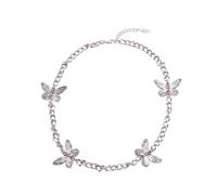 Gopbrer Gothic Punk Black Choker Necklace for Women, Heart Butterfly Skull Star Cherry Chain Necklaces, Goth Punk Emo Grunge Accessories for Women, Metal, No Gemstone