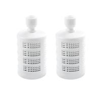 GOPEO White Plastic Self Priming Filter For 1/4'' O.D Tube PE Hose Water Strainer Push To Connect Pack Of 2 Pcs