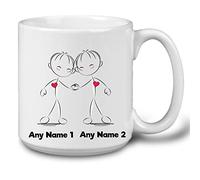 GOPERSONALISED Gay Gifts for Men Couples - Personalised LGBT Lesbian Gay Pride Novelty Jumbo 20oz Tea Coffee Mug Cup - Gifts for Gay Friend Boyfriend Husband