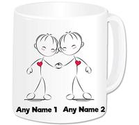 GOPERSONALISED Gay Gifts for Men Couples - Personalised LGBT Lesbian Gay Pride Novelty Tea Coffee Mug Cup - Gifts for Gay Friend Boyfriend Husband (Standard 11oz)