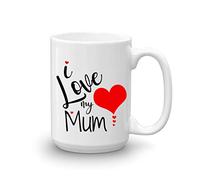 GOPERSONALISED Gifts for Mum - Personalised Large 15oz I Love My Mum Mug Coffee Cup - Great Mummy Mum Gifts for Mother’s Day Birthday Christmas from Son Daughter