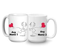 GOPERSONALISED Lesbian Gifts for Women Couples - Personalised LGBT Lesbian Gay Pride Novelty Large 15oz Tea Coffee Mug Cup - Gifts for Lesbian Friend Girlfriend Wife