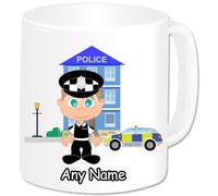 GOPERSONALISED Police Gifts - Personalised Police Mug - Ceramic Cup Policeman Graduation Retirement Passing Out Police Officer Gifts for Men (Blonde)