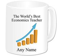 GOPERSONALISED Teacher Gifts - Personalised Best Economics Teacher Mug Name Cup - Thank You Teacher Gifts, Teacher Appreciation, End of School Year Gifts (Economics)