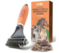 GoPets Dematting Comb with 2 Sided Professional Grooming Rake for Cats & Dogs