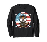 Gopher Hunting Patriotic Camouflage Gopher Long Sleeve T-Shirt