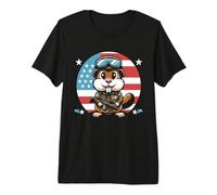 Gopher Hunting Patriotic Camouflage Gopher Premium T-Shirt