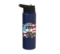 Gopher Hunting Patriotic Camouflage Gopher Stainless Steel Insulated Water Bottle