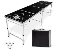 GoPong 8-Foot Portable Folding Beer Pong/Flip Cup Table (6 balls included)