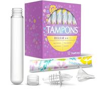 GoPong Tampon Flasks for Liquor - 12 Plastic 1.5 oz Hidden Flasks for Women