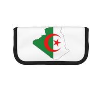 gopoo Algeria Flag Map Cute Canvas Pencil Pouch - Organized Storage for Travel & Daily Use Pencil case, Makeup Pouch
