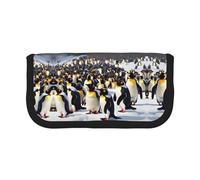 gopoo Happy Penguins Cute Canvas Pencil Pouch - Organized Storage for Travel & Daily Use Pencil case, Makeup Pouch