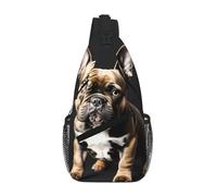 gopoo Long Ears French Bulldog Sling Chest Bag - Slim Sling Backpack For Men Women Lightweight Travel Shoulder Bag Crossbody Casual Daypack