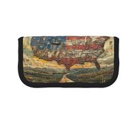 gopoo Old maps of The USA Cute Canvas Pencil Pouch - Organized Storage for Travel & Daily Use Pencil case, Makeup Pouch