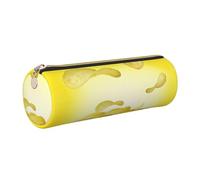 gopoo Potato Chips Leather Pencil Case, Slim Aesthetic Leather Pouch,Stationery Organiser Pouch with Portable Metal Ring