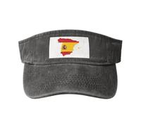 gopoo Spanish Flag Map Sun Visor Hats Empty Top Baseball Cap Sports Hat Running Tennis Visors for Men Women Adults Deep Heather