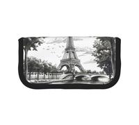 gopoo The Eiffel Tower in Paris Cute Canvas Pencil Pouch - Organized Storage for Travel & Daily Use Pencil case, Makeup Pouch