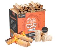 Goppli Mini Pizza Oven Oak Wood for Portable Mini Pizza Ovens - Dried Cooking Wood Miniature Logs - Oak Mini Fire Wood Sticks Great for Grilling, Smoking, BBQ - (10 Firestarters Included)