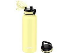 GOPPUS 1200ML/40OZ Stainless Steel Water Bottle 1.2 Litre Metal Vacuum Flask for Travel Double Walled Bottle Leakproof Coffee Flask for Outdoor Large Bottle with Wide Mouth Sport Bottles Keep Hot/Cold