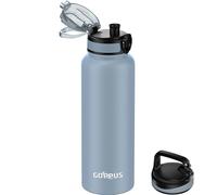 GOPPUS 1200ML/40OZ Stainless Steel Water Bottle 1.2 Litre Metal Vacuum Flask for Travel Double Walled Bottle Leakproof Coffee Flask for Outdoor Large Bottle with Wide Mouth Sport Bottles Keep Hot/Cold