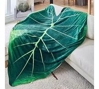 GOPQBBHYHA Soft Leaf Blanket Giant Shaped Flannel Blankets Decorative Leaves Design for Girls Boys Gift Type Suitable for Bed Couch and Sofa Outdoor Bedroom Size 85 X 61 Inch
