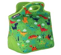GOPRENE Lunch Bag For Boys, Fits A Kids Lunch Box, Insulated Neoprene Bag, Green Dinosaur, Bento Box and Thermos Fit Easily, Keeps Food Cold 4 Hours, Perfect For Your Son, Child, or Toddler at School
