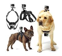 GoPro Dog Harness - Soft, Adjustable for Large, Medium & Small Dogs - Chest & Back Mount for All GoPro Hero Models