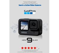 GoPro HERO 9 Black Action Camera 4K 5K with Color Front Screen Sports Cam 20MP Photos, Live Streaming Go Pro HERO 9 Package 2
