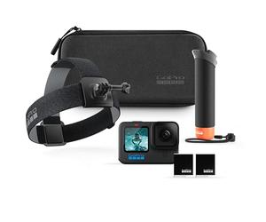 GoPro HERO12 Accessory Bundle - Includes HERO12 Black Camera, The Handler (Floating Hand Grip), Head Strap 2.0, Enduro Rechargeable Battery (2 Total), and Carrying Case