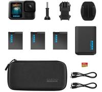 GoPro HERO13 Black Extended Power Bundle - Includes Dual Battery Charger, 3 Enduro Batteries, 64GB microSD Card, Curved Adhesive Mount, and Camera Case