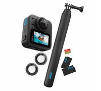 Gopro Max2 360 Action Camera & Accessories Bundle 8K 360 Video, 29Mp Photos, Super Slo-Mo, Replaceable Lenses, Invisible Mounting