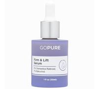 goPure Actives Firm & Lift Serum - Anti-Aging Serum with Retinol for more Smooth, Even-Texture and Glowing Skin, and Antioxidant Bakuchiol for Collagen Support and Firmer-Looking Skin - 1 fl oz