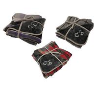 Gor Pets Camden Blanket Medium (100x75 cm) Grey Check (Double Sided) | 100x75cm
