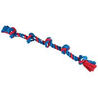 Gor Pets Dog Chew Toy 5-Knots Cotton Rope Tug Super Tugger-Assorted colors